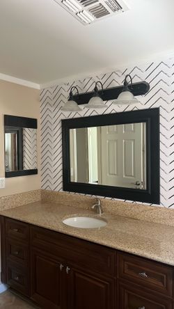 Large black framed Mirror 44x32