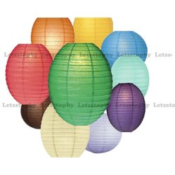 Brand new 10 packs Round Mixed Sized Paper Lantern Rainbow wedding birthday baby shower graduation event home party decoration DIY art craft supplies
