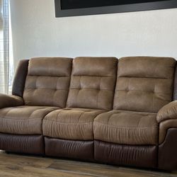 Excellent Condition Manual Recliner Sofa
