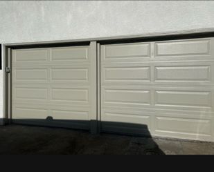 White Raised Panel Garage Doors