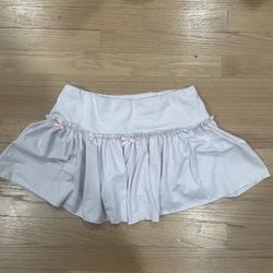 White Bow Skirt 