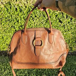 FRYE Ring Dome Cognac Shoulder Bag