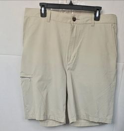 Travel Smith Mens Nylon Shorts Khaki/ Beige Size 38 with Cargo Pockets