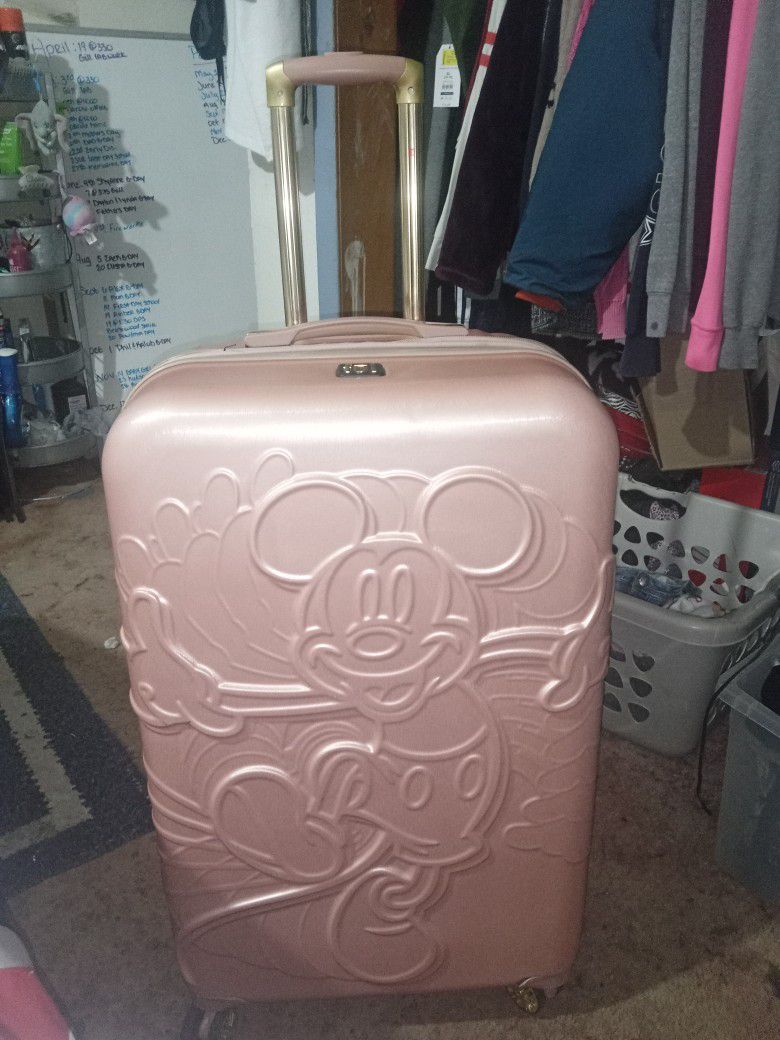 30' FUL Mickey Mouse Rolling Luggage Rose Gold