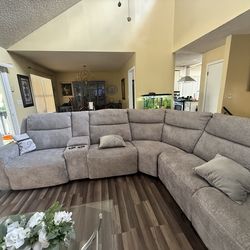 Barely used large gray sofa