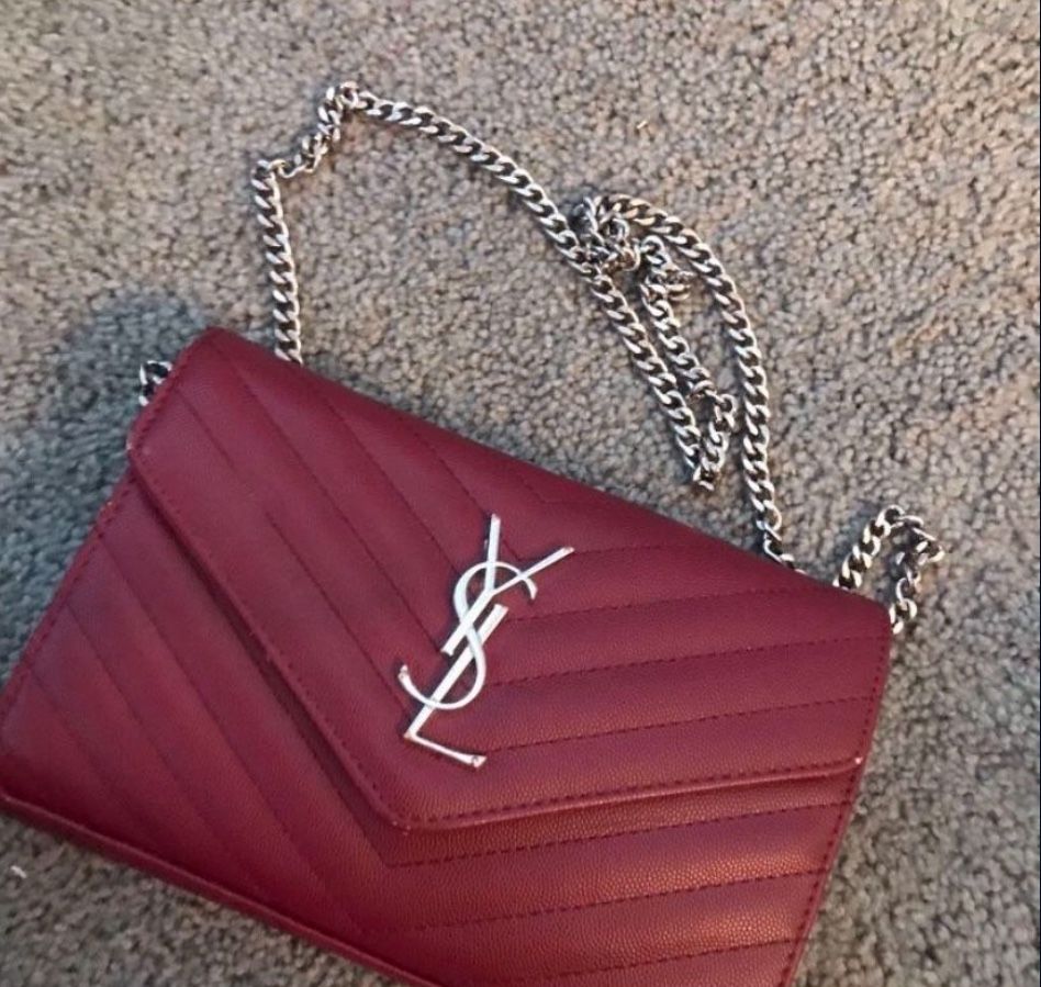 Burgundy Ysl Purse