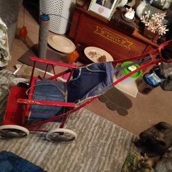 Vintage Columbia Tuk Away Children's Stroller 1940s.