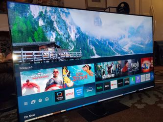 55" Samsung Chrystal Smart Tv 4k Basically New Great Quality Pic No Scratch Come With Remote 