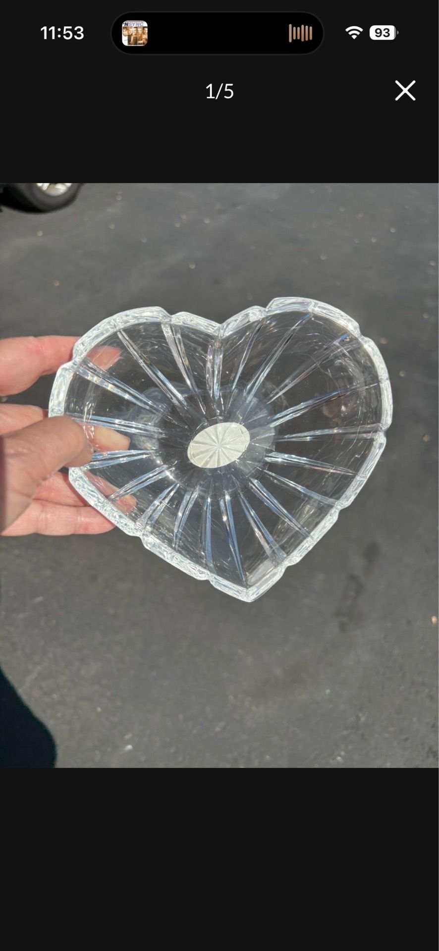 (20) NIB Crystal Glass Heart Dishes