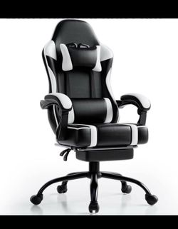 🎮 NEW Gaming Chair Ergonomic Racing Style – White/Black – In Box – Retail $168