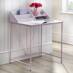 Girls Pink And White Storage Desk (NEW)