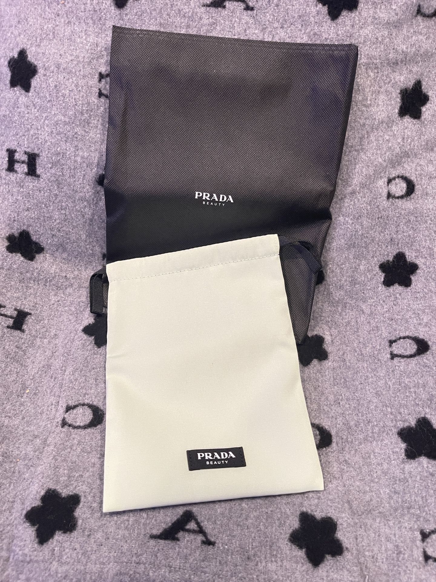 Prada green pouch bag