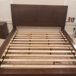 King Size Bed With Dresser and end table.