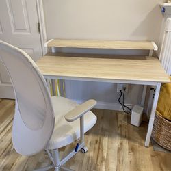 Ikea desk and chair