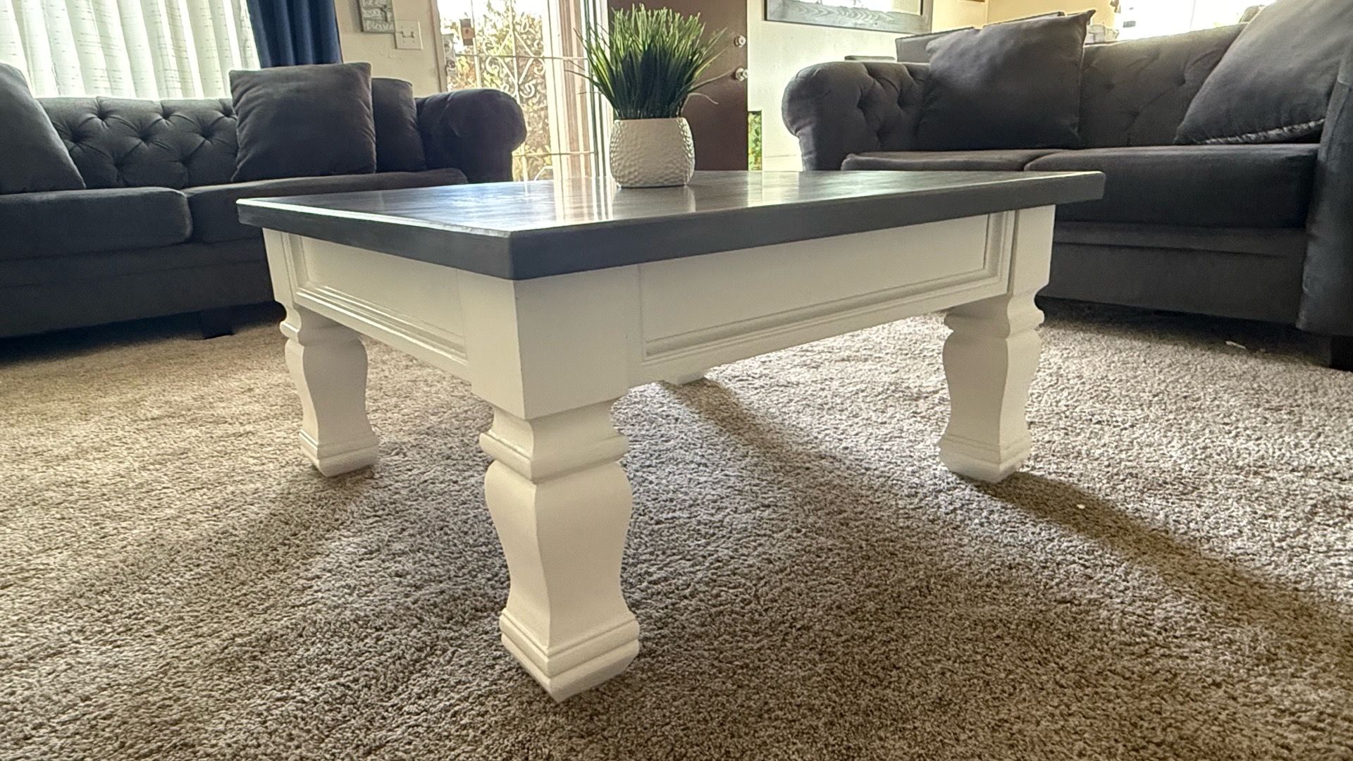 Wood coffee table
