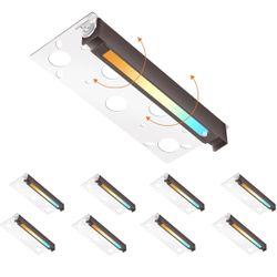 CLOUDY BAY [8 Pack] 7 Inch 5W 5CCT Hardscape Paver Light, Retainng Wall Lights Outdoor,|P65 Waterproof,2700K/3000K/3500K/4000K/5000K Selectable, 12V-1