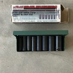 Tools. 9 Pc . 3/8”Drive Deep impact Socket Set. 