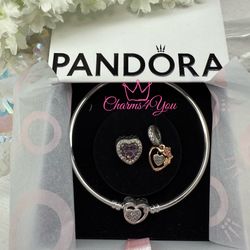 PANDORA bracelet with two charms included (Original with purchase receipt, included)