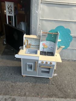 Kids Wooden Play Kitchen Set