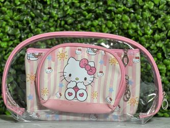 $18.00 3 PIECE SET HELLO Kitty Sanrio Makeup Travel Bags  