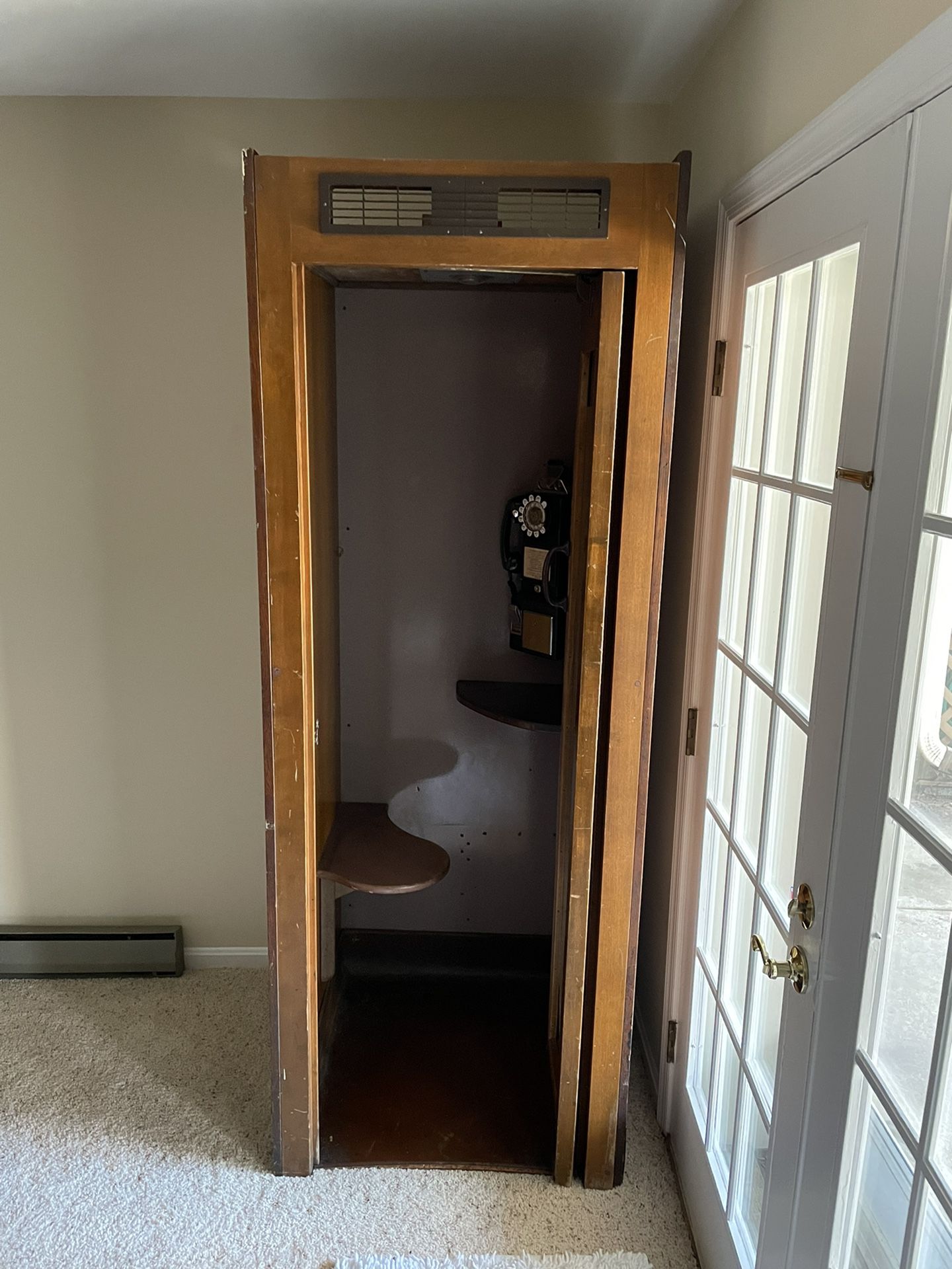 Vintage Wooden Phone Booth 