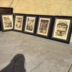 5 "Le Palais-Royal" Prints from Uttermost, (signed Photos) $1 Make an Offer 