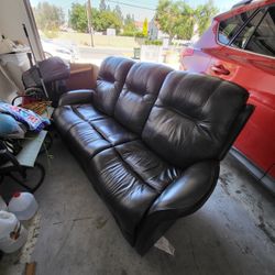 Reclining Leather Couch