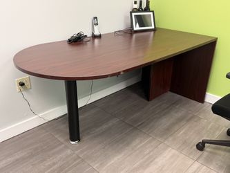 Large Office Desk – Dark Wood