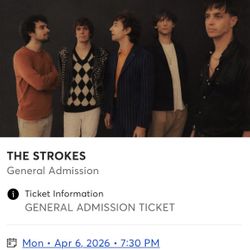 The Strokes Tickets  April 6th 2026