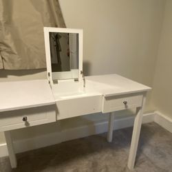 White Vanity Desk** Delivery Available 