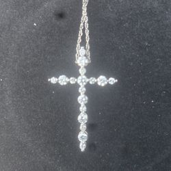 Diamond & Silver Cross (Crucifix)