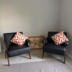 Wooden Arm Accent Chair Set Of 2