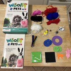 Woolly Pets - Marty the Rabbit & Yarn Animals Kraft Kit - INCOMPLETE KIT!