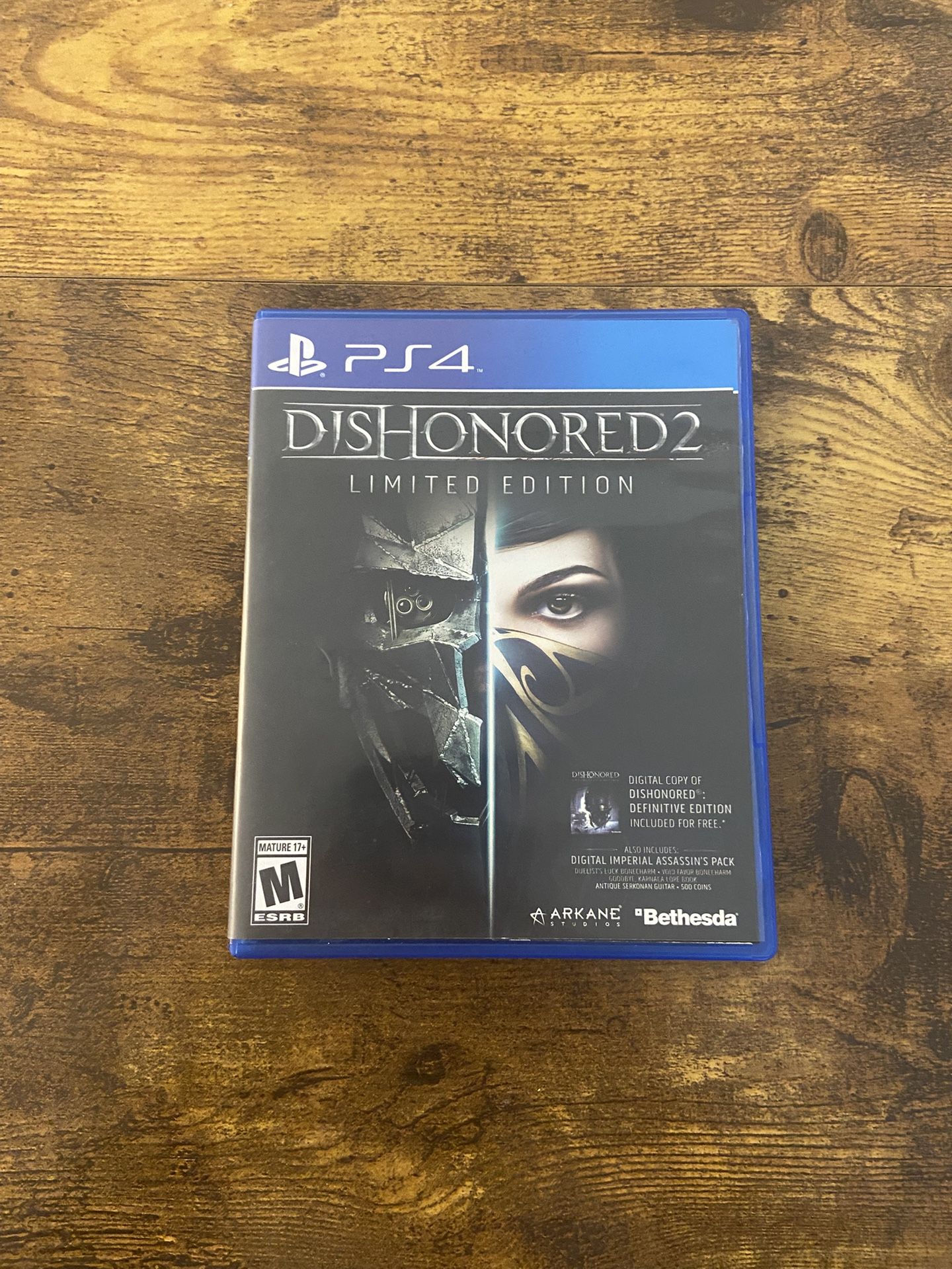 PlayStation 4 Dishonored 2 Limited Edition Game Disc And Case, Want Gone Soon!