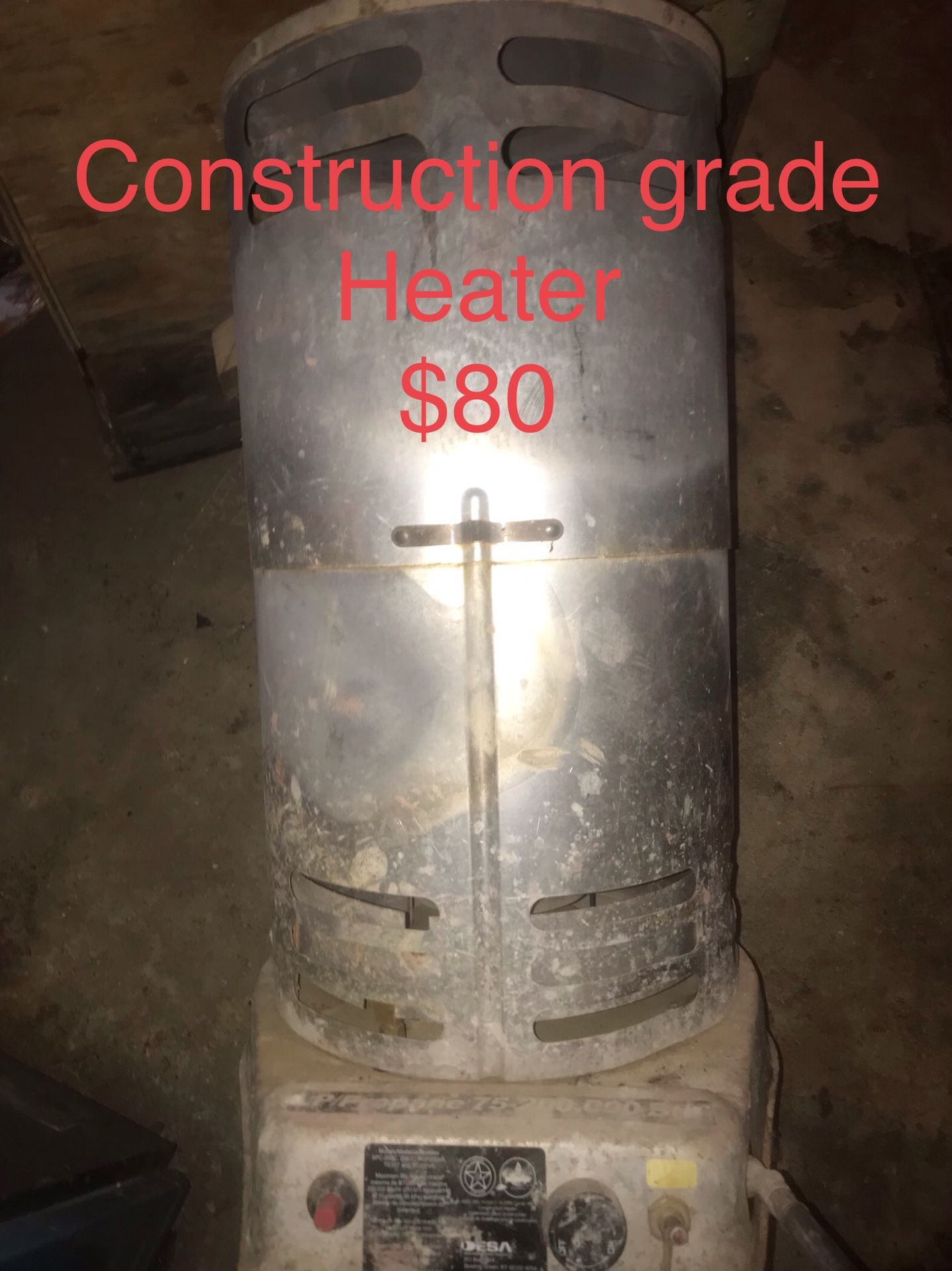 200,000BTUs Construction commercial grade propane heater