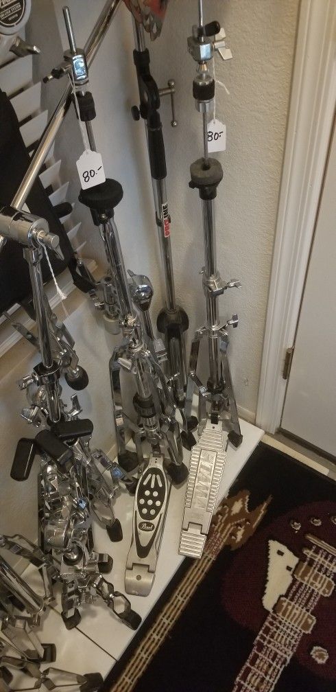 Drum Hi Hat Stand, Kick Pedals, Stands & Drum Sets
