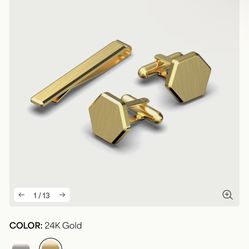 The ridge Tie Clip And Cufflink Set