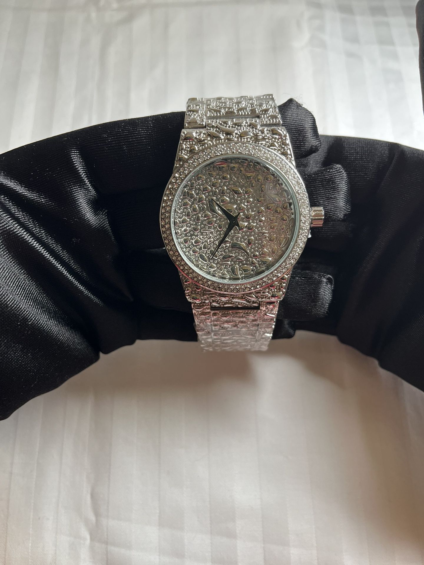 Men’s Silver Nugget Stainless Steel Watch