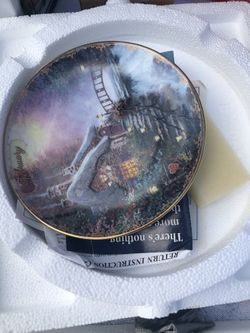 Thomas Kinkade Birthday plates