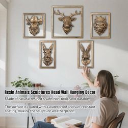 Brand New 5PCs Vintage Wall Sculpture