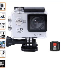 G-raphy 30M Waterproof Action Camera 1080P WiFi Sport Camera 2.0 Inch LCD Display with Battery Charger