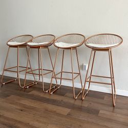 Rose Gold Bar Stools 30”