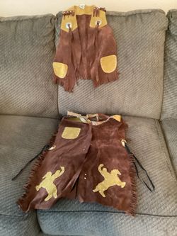 M&F Western Kids Cowboy Vest and Chap Set - Size Large (Ages 7-10)