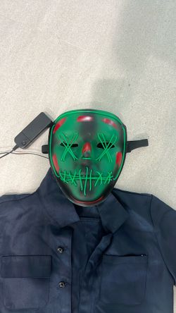 HaLloween Get READY!!!Horror LED Mask , Size M….