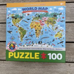 Eurographics Kids World Map Puzzle