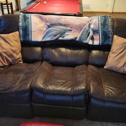 Electric Dual Reclinig Sofa w/separate Foot Rest