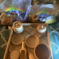 Montessori Sensory Tools (All Wood) Everything You See In The Picture)