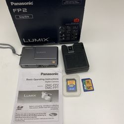 Panasonic FP2 LUMIX Gray Digital Camera With 2 SD Cards