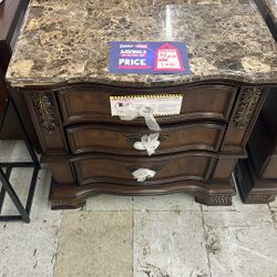 Brown Marble Top Drawers 