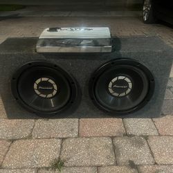 Dual 12 Pioneer Box & Amp 1200w